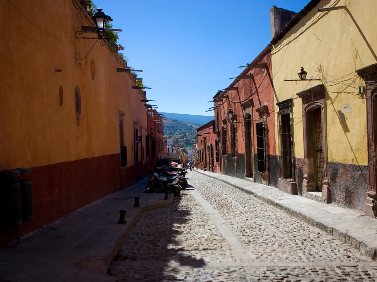 Street in Berlin-Mitte, Charlottenstraße, converted into a cycling path