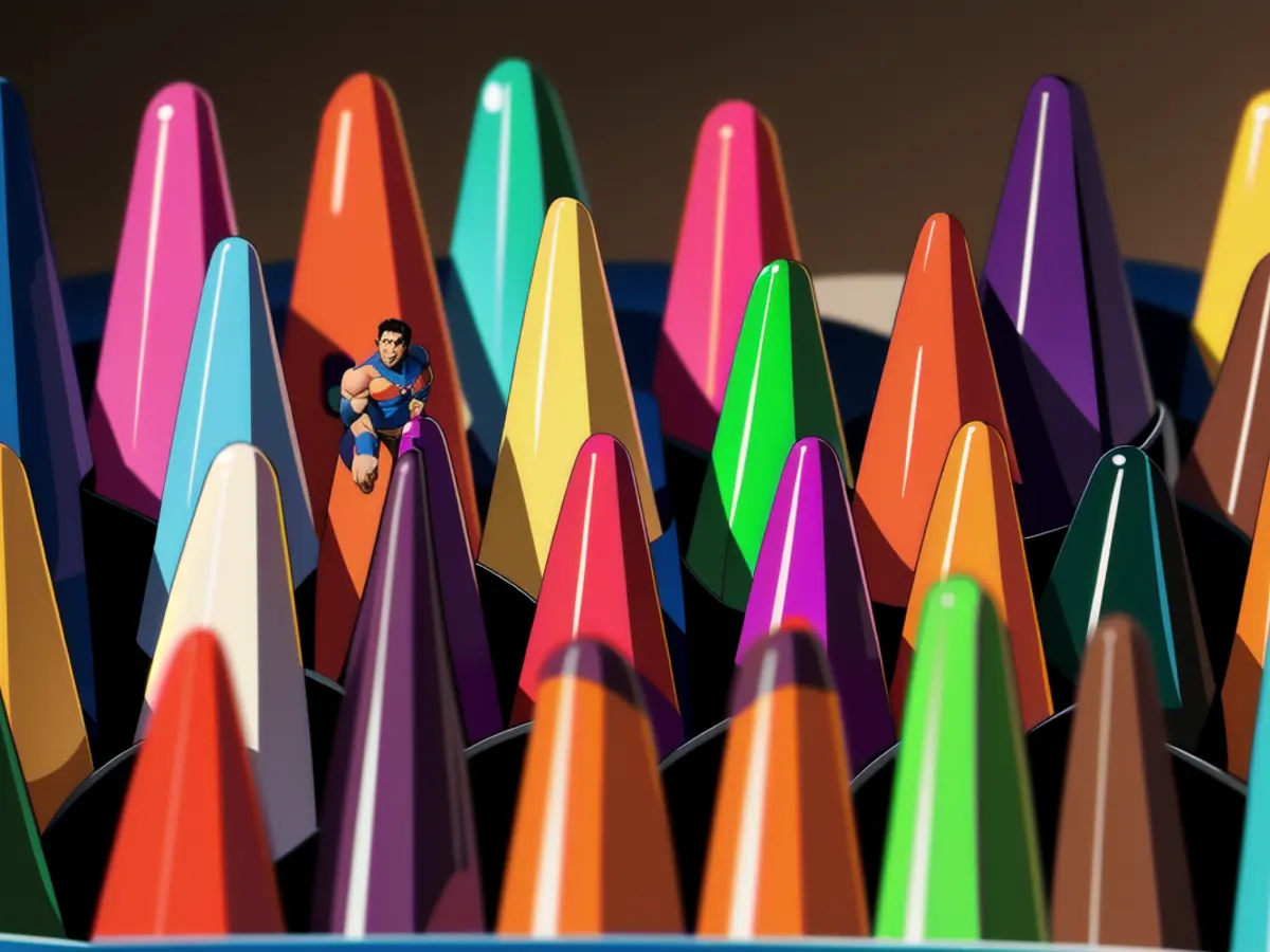 Assortment of Vibrant Crayon Sticks