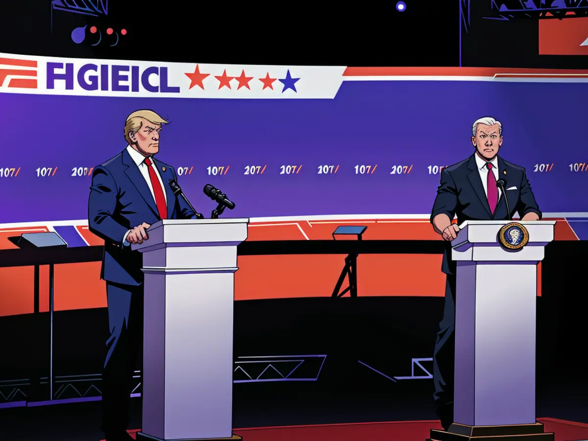 Title: Trump and Biden Square Off in the First Presidential Debate Title: The First Presidential Debate between Donald Trump and Joe Biden
